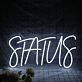 Status White LED Neon Sign