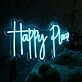 Happy Place Blue Neon Sign