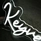 Keyve On The Cut White Neon Sign