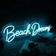 Beach Dreams Blue Neon Sign