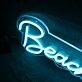 Beach Dreams Blue Neon Sign