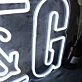 B And G White Neon Sign