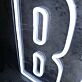 B And G White Neon Sign