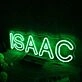 ISAAC Green Neon Sign