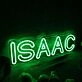 ISAAC Green Neon Sign