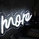 Love You More White LED Neon Sign