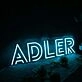 ADLER Blue Name Neon Sign