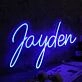 Jayden Blue Neon Sign