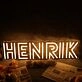 HENRIK Yellow Neon Sign