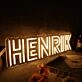 HENRIK Yellow Neon Sign