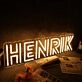 HENRIK Yellow Neon Sign