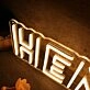HENRIK Yellow Neon Sign