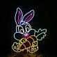 Cute Bunny Rabbit Neon Sign