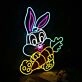 Cute Bunny Rabbit Neon Sign