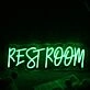 Restroom Green Neon Sign