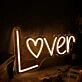 Lover Yellow Custom Neon Sign