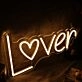 Lover Yellow Custom Neon Sign
