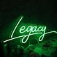 Legacy Green Neon Sign