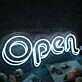 Open White Custom Neon LED Sign