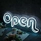 Open White Custom Neon LED Sign