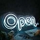Open White Custom Neon LED Sign
