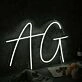 AG White Neon Sign