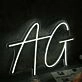 AG White Neon Sign
