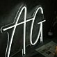 AG White Neon Sign