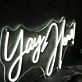 Yay Home White Neon Sign