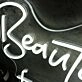 Beauty Come From Within White Neon Sign