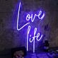 Love Life Blue Neon Sign
