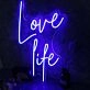 Love Life Blue Neon Sign