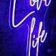 Love Life Blue Neon Sign