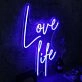 Love Life Blue Neon Sign