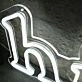 Huha White Neon Sign