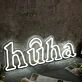 Huha White Neon Sign