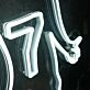 human silhouette With Number 7 Neon Sign