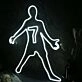 human silhouette With Number 7 Neon Sign