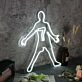 human silhouette With Number 7 Neon Sign