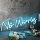 No Worries Blue Custom Neon Sign