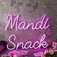 Mandi Snack Purple Neon Sign