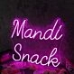 Mandi Snack Purple Neon Sign