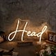 Head Yellow Neon Sign