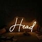 Head Yellow Neon Sign
