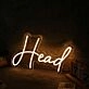 Head Yellow Neon Sign