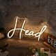 Head Yellow Neon Sign