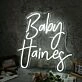Baby Haines White Neon Sign
