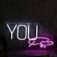 You White Neon Sign