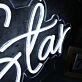 Kev Star White Neon Sign
