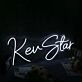 Kev Star White Neon Sign
